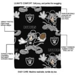 customized las vegas raiders mickey black blanket best selling