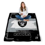 customized las vegas raiders paint strokes black white blanket best selling