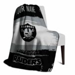 customized las vegas raiders paint strokes black white blanket best selling
