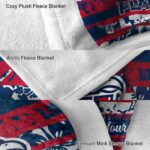 customized liberty flames floral stripes red white blanket best selling
