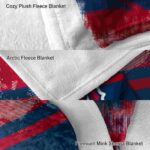 customized los angeles angels grunge streaks blue blanket premium grade