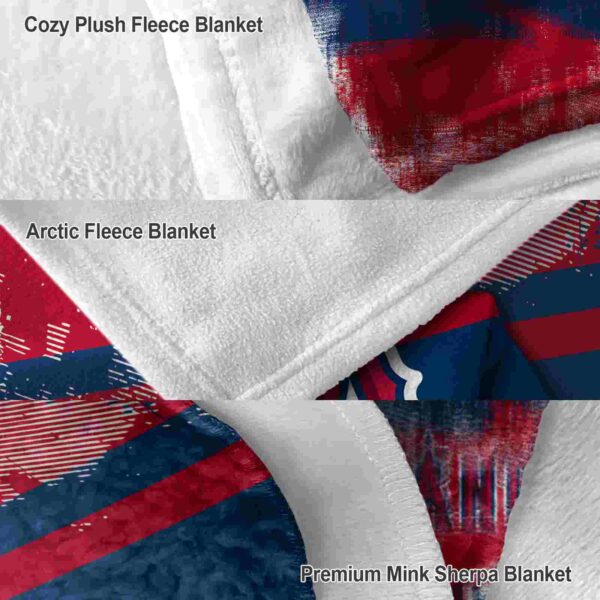 customized los angeles angels grunge streaks blue blanket premium grade