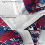 customized los angeles clippers floral stripes red white blanket best selling