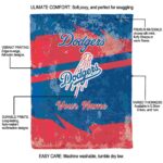 customized los angeles dodgers grunge streaks blue blanket new arrival