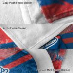 customized los angeles dodgers grunge streaks blue blanket premium grade