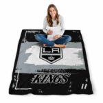 customized los angeles kings paint strokes black white blanket best selling