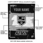 customized los angeles kings paint strokes black white blanket best selling