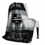 customized los angeles kings paint strokes black white blanket best selling