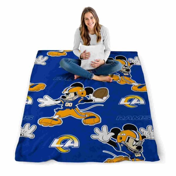 customized los angeles rams mickey blue blanket high quality