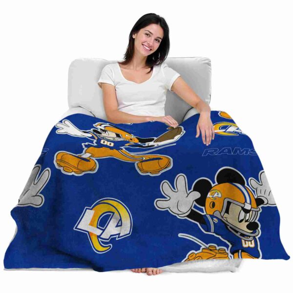 customized los angeles rams mickey blue blanket latest model