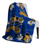 customized los angeles rams mickey blue blanket top rated