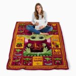 customized louisiana monroe warhawks baby yoda red blanket best selling