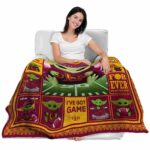 customized louisiana monroe warhawks baby yoda red blanket best selling