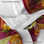 customized louisiana monroe warhawks baby yoda red blanket best selling