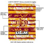customized louisiana monroe warhawks floral stripes red white blanket new arrival