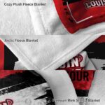 customized louisiana ragin cajuns paint strokes red white blanket best selling