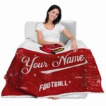 customized louisville cardinals grunge texture red white blanket latest model