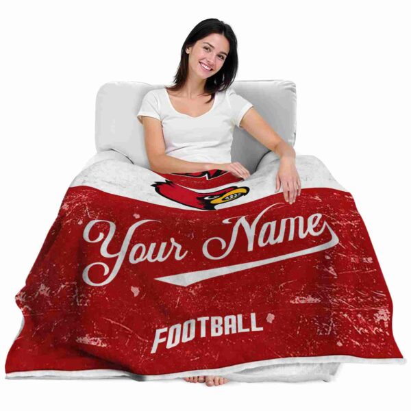 customized louisville cardinals grunge texture red white blanket latest model