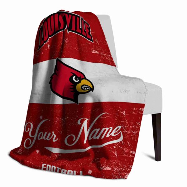 customized louisville cardinals grunge texture red white blanket top rated