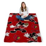 customized louisville cardinals mickey red blanket best selling