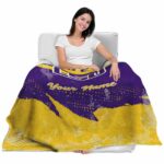 customized lsu tigers grunge streaks purple blanket best selling