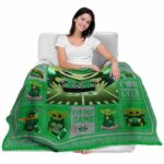 customized marshall thundering herd baby yoda green blanket best selling