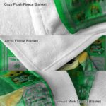 customized marshall thundering herd baby yoda green blanket best selling