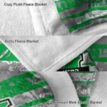 customized marshall thundering herd floral stripes green white blanket best selling