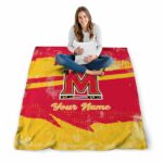 customized maryland terrapins grunge streaks red blanket high quality