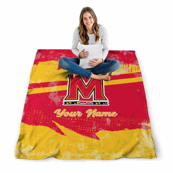 customized maryland terrapins grunge streaks red blanket high quality