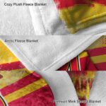 customized maryland terrapins grunge streaks red blanket premium grade
