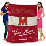 customized maryland terrapins grunge texture red white blanket fashion forward