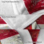 customized maryland terrapins grunge texture red white blanket premium grade