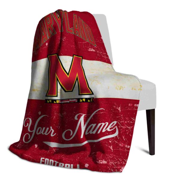 customized maryland terrapins grunge texture red white blanket top rated