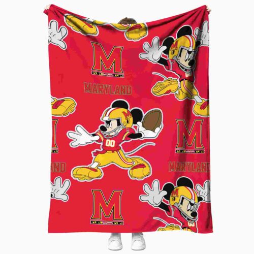 customized maryland terrapins mickey red blanket best selling