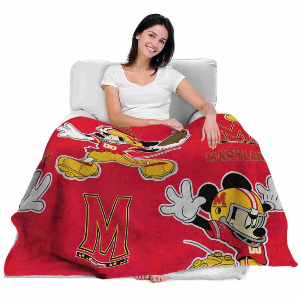 customized maryland terrapins mickey red blanket latest model
