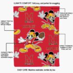 customized maryland terrapins mickey red blanket new arrival