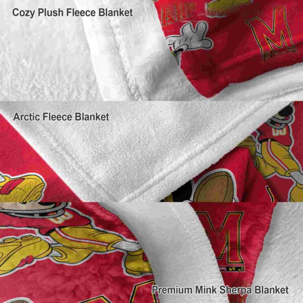 customized maryland terrapins mickey red blanket premium grade