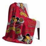 customized maryland terrapins mickey red blanket top rated