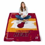 customized miami heat paint strokes red white blanket high quality