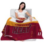 customized miami heat paint strokes red white blanket latest model