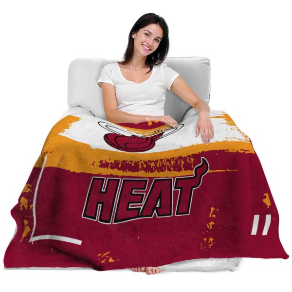 customized miami heat paint strokes red white blanket latest model