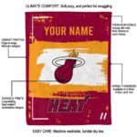 customized miami heat paint strokes red white blanket new arrival