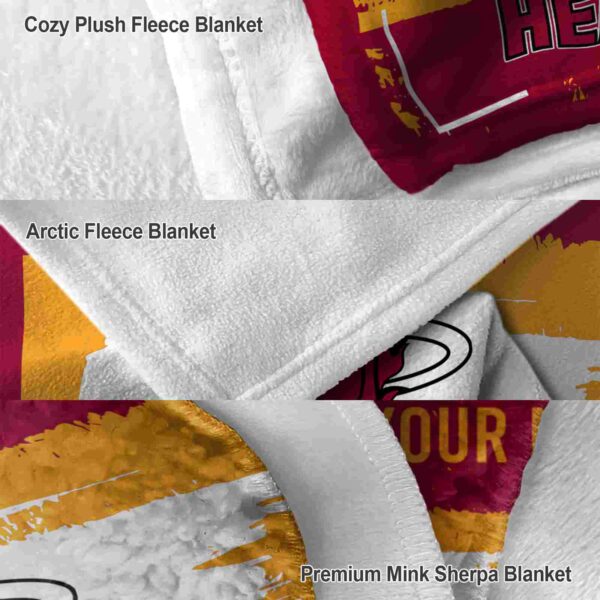 customized miami heat paint strokes red white blanket premium grade
