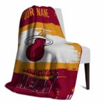 customized miami heat paint strokes red white blanket top rated