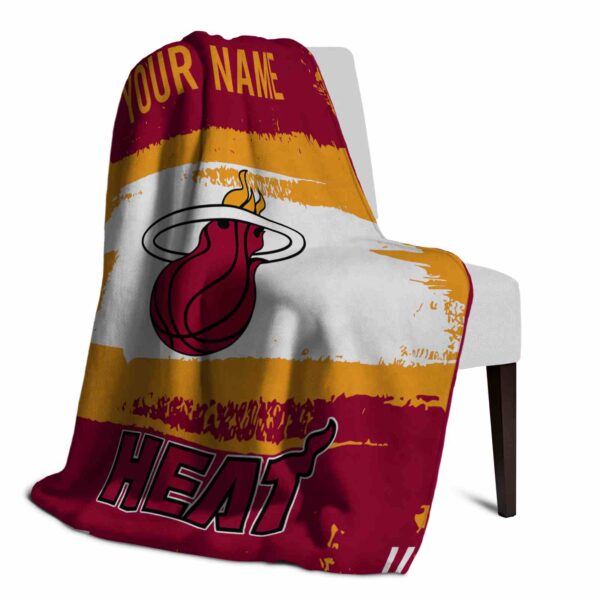 customized miami heat paint strokes red white blanket top rated