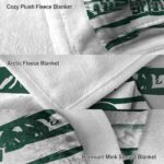 customized michigan state spartans floral stripes green white blanket best selling