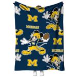 customized michigan wolverines mickey blue blanket best selling