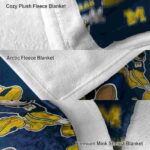 customized michigan wolverines mickey blue blanket best selling