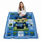 customized middle tennessee blue raiders baby yoda blue blanket best selling